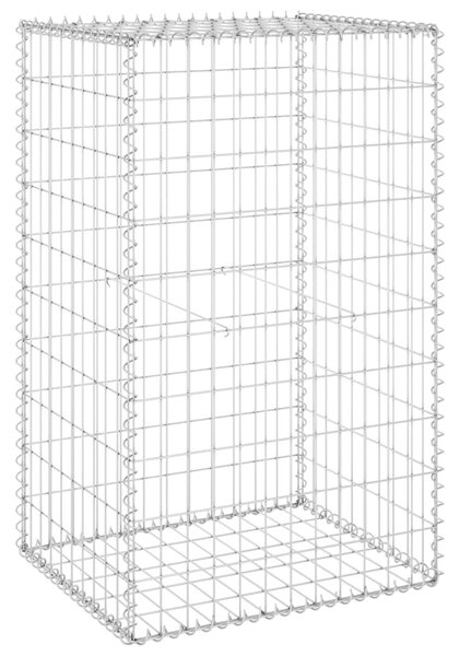 VidaXL Συρματοκιβώτιο Τοίχος 60x50x100 εκ. Γαλβαν. Χάλυβας + Καλύμματα