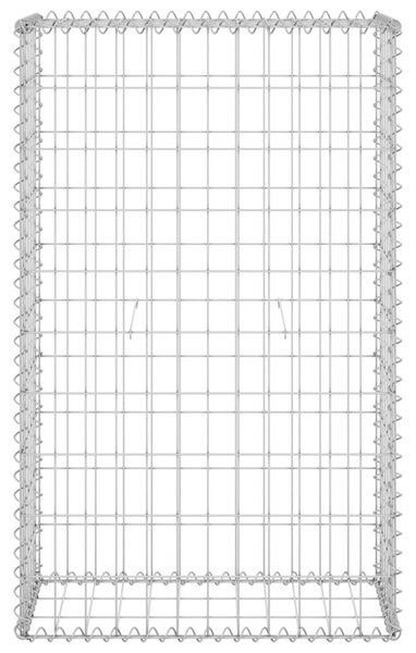VidaXL Συρματοκιβώτιο Τοίχος 60x30x100 εκ. Γαλβαν. Χάλυβας + Καλύμματα