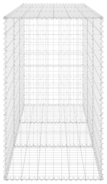 VidaXL Συρματοκιβώτιο Τοίχος 200x60x100 εκ. Γαλβαν.Χάλυβας + Καλύμματα