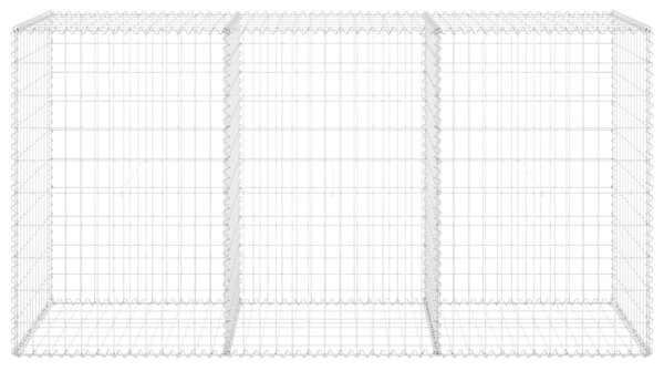 VidaXL Συρματοκιβώτιο Τοίχος 200x60x100 εκ. Γαλβαν.Χάλυβας + Καλύμματα