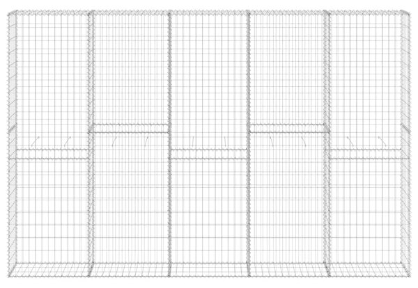 VidaXL Συρματοκιβώτιο Τοίχος 300x30x200 εκ. Γαλβαν.Χάλυβας + Καλύμματα