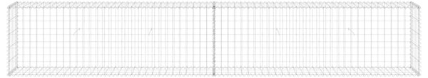 VidaXL Συρματοκιβώτιο Τοίχος 300x30x50 εκ. Γαλβαν. Χάλυβας + Καλύμματα