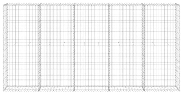 VidaXL Συρματοκιβώτιο Τοίχος 300x30x150 εκ. Γαλβαν.Χάλυβας + Καλύμματα