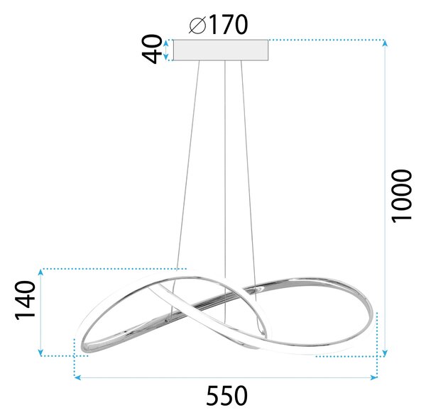 Κρεμαστό φωτιστικό LED APP1601-CP GOLD
