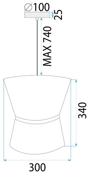 Κρεμαστό φωτιστικό APP1504-1CP WHITE