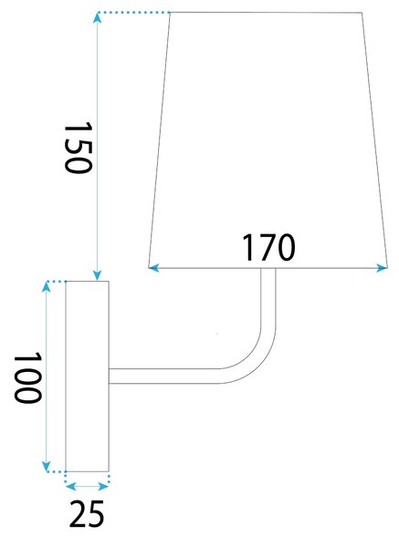 Φωτιστικό τοίχου APP1612-1W black