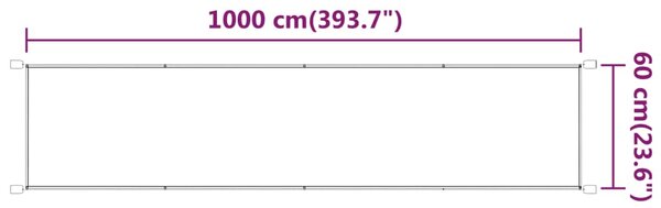 VidaXL Τέντα Κάθετη Ανθρακί 60 x 1000 εκ. από Ύφασμα Oxford