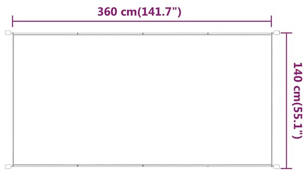 VidaXL Τέντα Κάθετη Μπεζ 140 x 360 εκ. από Ύφασμα Oxford