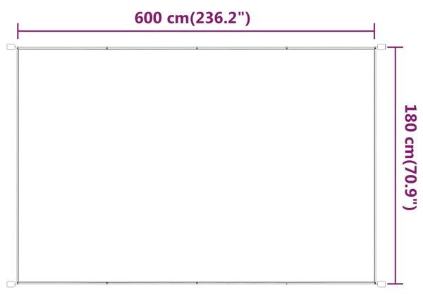 VidaXL Τέντα Κάθετη Ανοιχτό Πράσινο 180 x 600 εκ. από Ύφασμα Oxford