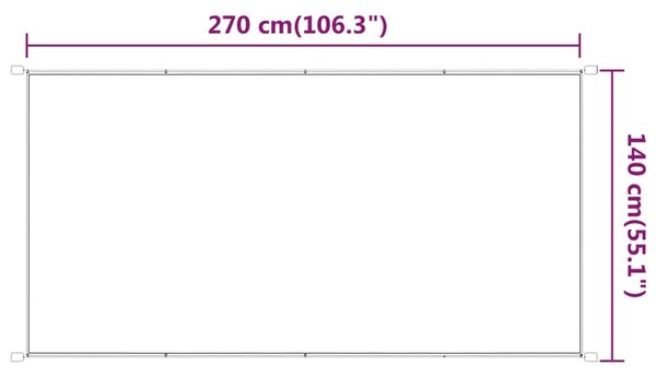 VidaXL Τέντα Κάθετη Ανθρακί 140 x 270 εκ. από Ύφασμα Oxford