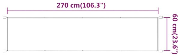 VidaXL Τέντα Κάθετη Μπεζ 60 x 270 εκ. από Ύφασμα Oxford