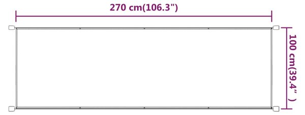 VidaXL Τέντα Κάθετη Τερακότα 100 x 270 εκ. από Ύφασμα Oxford