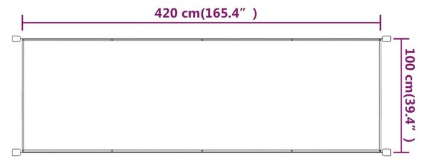 VidaXL Τέντα Κάθετη Τερακότα 100 x 420 εκ. από Ύφασμα Oxford