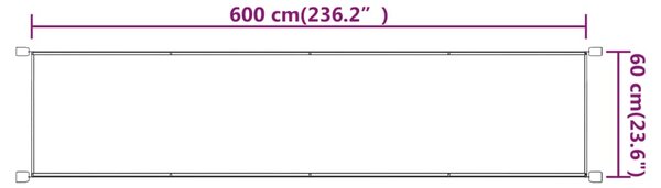 VidaXL Τέντα Κάθετη Taupe 60 x 600 εκ. από Ύφασμα Oxford