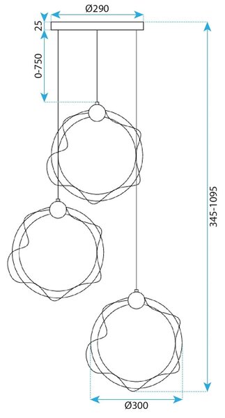 Λάμπα LED G012-3CPR Gold