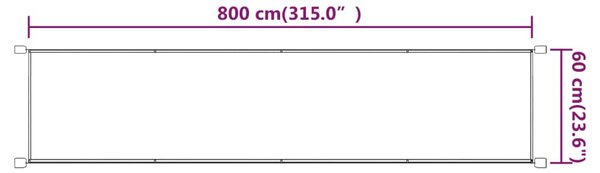 VidaXL Τέντα Κάθετη Taupe 60 x 800 εκ. από Ύφασμα Oxford