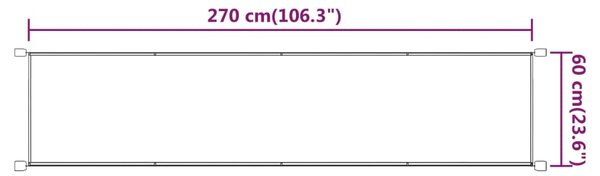 VidaXL Τέντα Κάθετη Μπλε 60 x 270 εκ. από Ύφασμα Oxford