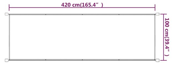 VidaXL Τέντα Κάθετη Taupe 100 x 420 εκ. από Ύφασμα Oxford