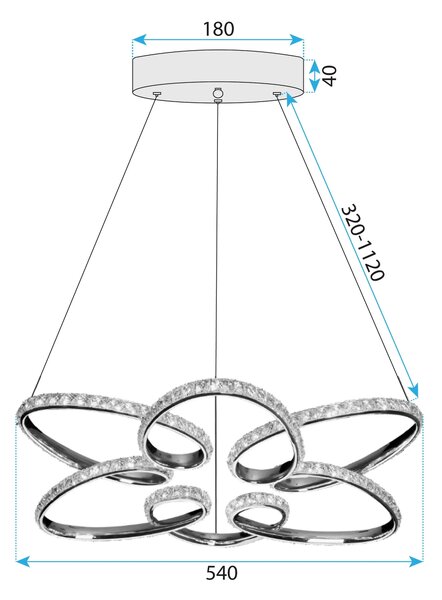 Λάμπα LED G002-CP CHROME
