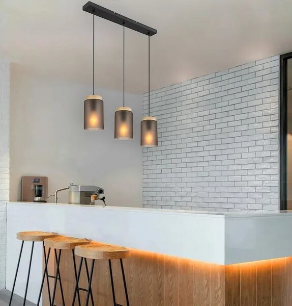 Κρεμαστό φωτιστικό APP1812-3CP Frosted Grey