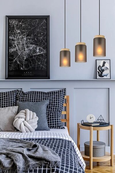 Κρεμαστό φωτιστικό APP1812-3CP Frosted Grey