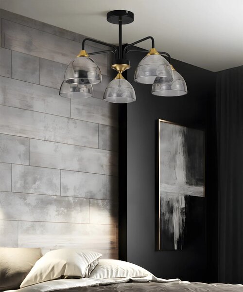 Κρεμαστό φωτιστικό G085-5C BLACK GREY