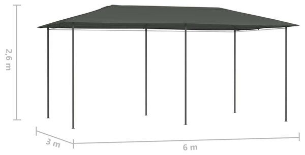 VidaXL Κιόσκι Ανθρακί 2,98 x 5,3 x 2,59 μ. 160 γρ./μ²