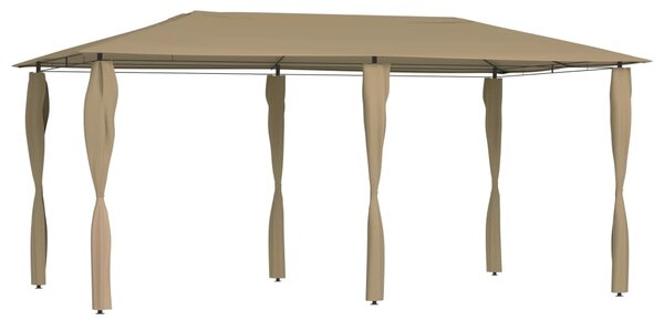 VidaXL Κιόσκι με Καλύμματα Στύλων Taupe 2,98x5,3x2,59 μ. 160 γρ./μ²