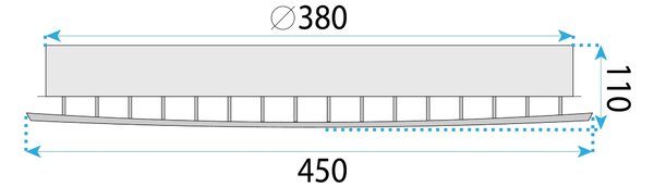 Φωτιστικό οροφής LED MS014-C Chrome