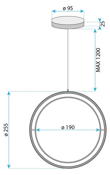 Φωτιστικό οροφής LED APP1790-CP Black