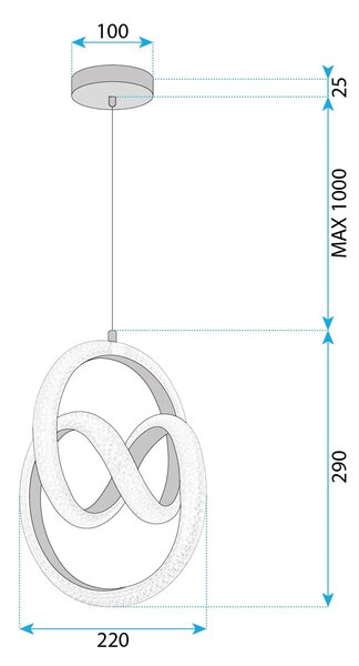 Φωτιστικό οροφής LED G068-CP Gold