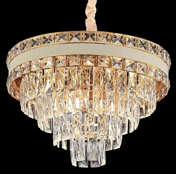 Κρεμαστό φωτιστικό με κρύσταλλα G048-CP 50CM GOLD