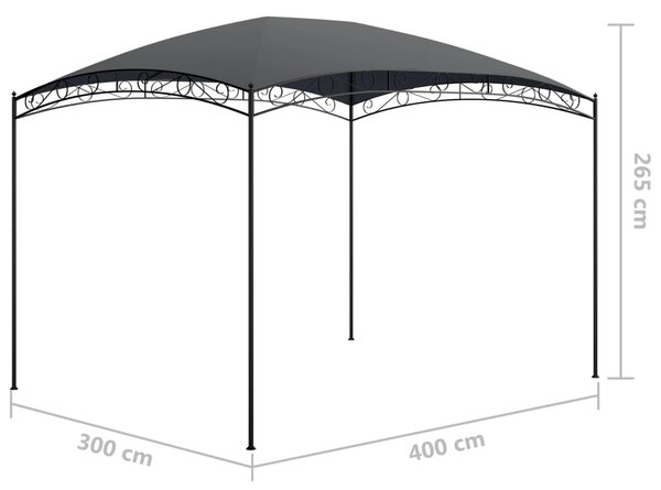 VidaXL Κιόσκι Ανθρακί 3 x 4 x 2,65 μ. 180 γρ./μ²