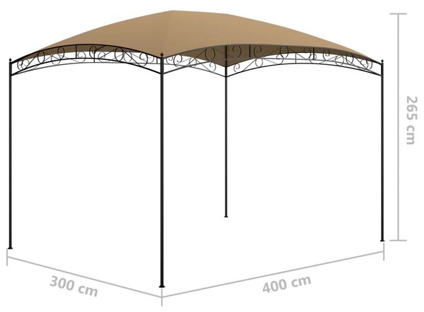 VidaXL Κιόσκι Taupe 3 x 4 x 2,65 μ. 180 γρ./μ²