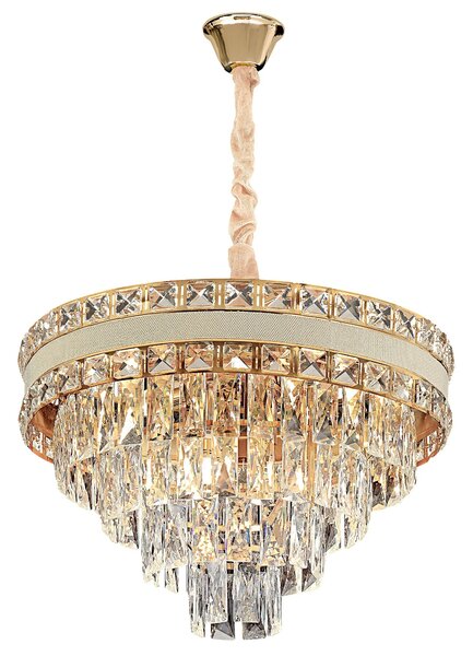 Κρεμαστό φωτιστικό με κρύσταλλα G048-CP 50CM GOLD