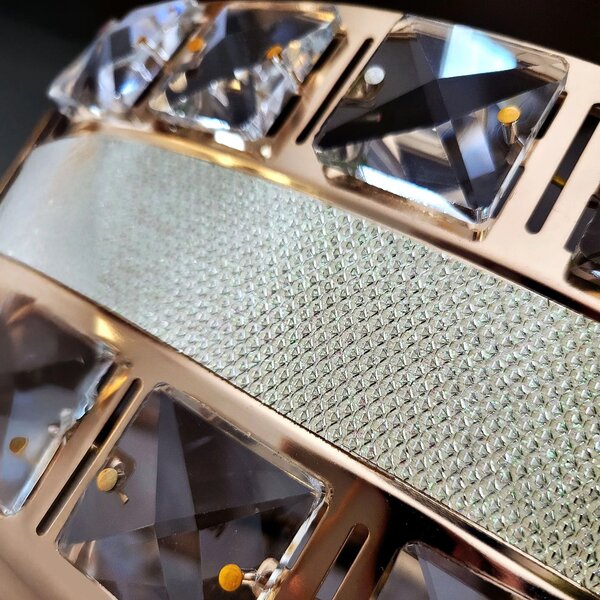 Κρεμαστό φωτιστικό με κρύσταλλα G047-CP 40CM GOLD