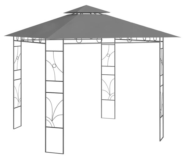 VidaXL Κιόσκι Ανθρακί 3 x 3 x 2,7 μ. 160 γρ./μ²