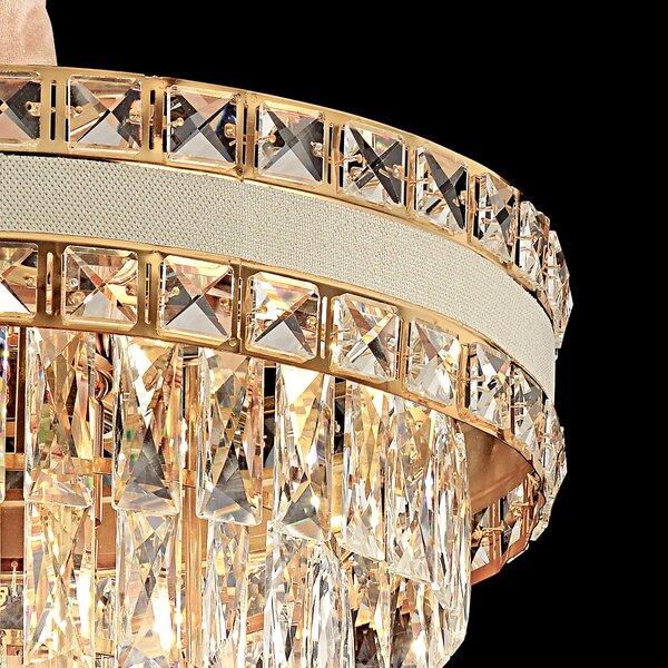Κρεμαστό φωτιστικό με κρύσταλλα G047-CP 40CM GOLD
