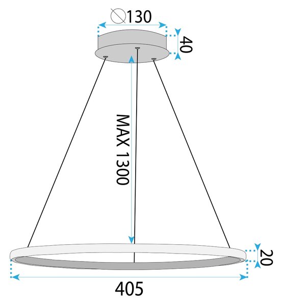 Λάμπα LED LHJ011-CP 40cm BLACK