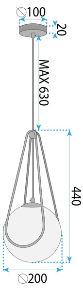 Λάμπα APP1793-1CP 20cm Gold