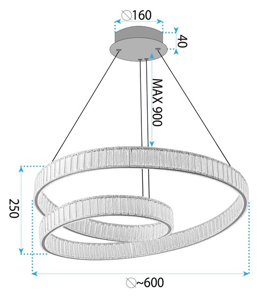 Λάμπα LED APP1767-CP GOLD