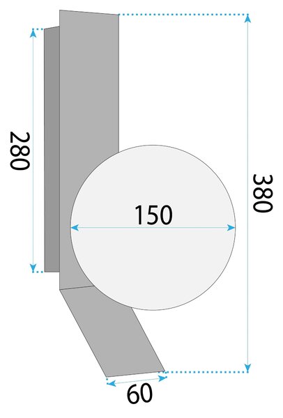ΦΩΤΙΣΤΙΚΟ ΤΟΙΧΟΥ APP1757-1W ΜΑΥΡΟ ΧΡΩΜΙΟ
