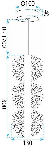 Λάμπα LED G150-3CP Gold Brush