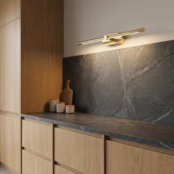Επιτοίχο φωτιστικό μπάνιου LED APP1889-1W 40 cm GOLD