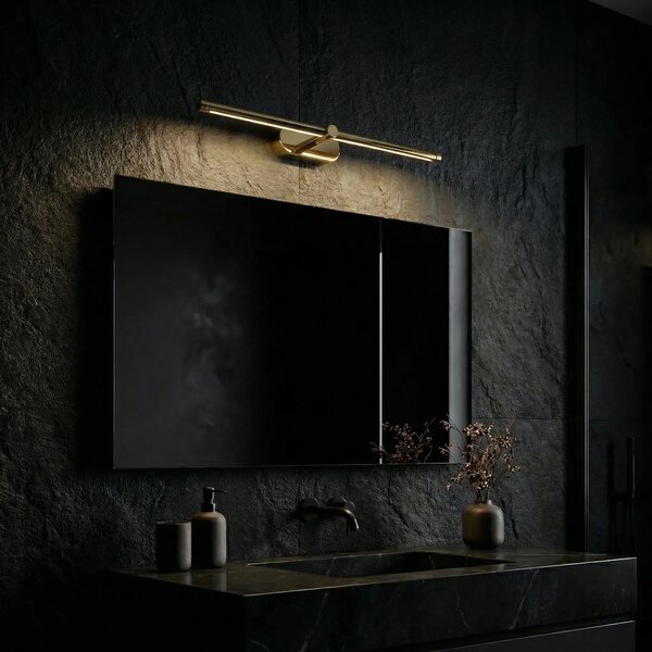 Επιτοίχο φωτιστικό μπάνιου LED APP1889-1W 40 cm GOLD