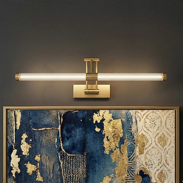 Επιτοίχο φωτιστικό μπάνιου LED APP1900-1W 60cm BRUSH GOLD
