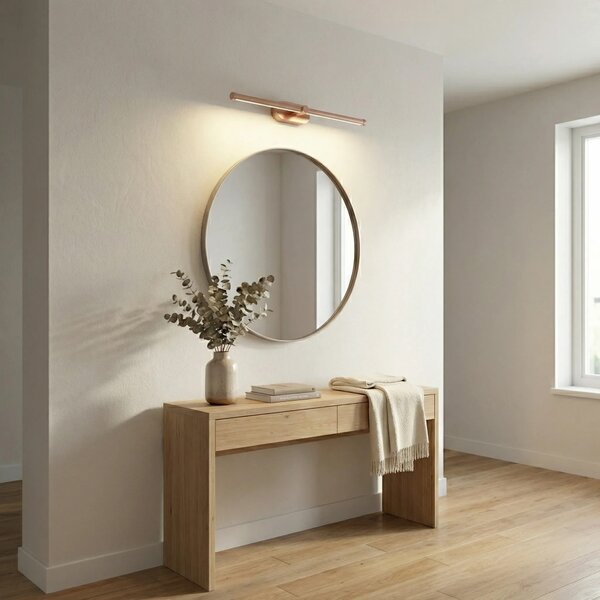 Επιτοίχο φωτιστικό μπάνιου LED APP1895-1W 40 cm BRUSH COPPER