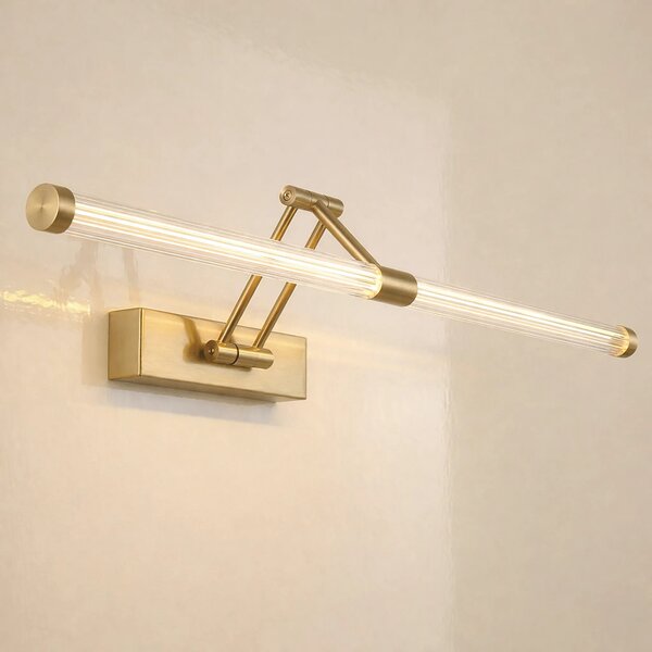 Επιτοίχο φωτιστικό μπάνιου LED APP1900-1W 60cm BRUSH GOLD