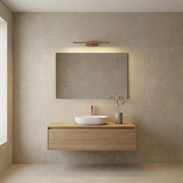 Επιτοίχο φωτιστικό μπάνιου LED APP1895-1W 40 cm BRUSH COPPER