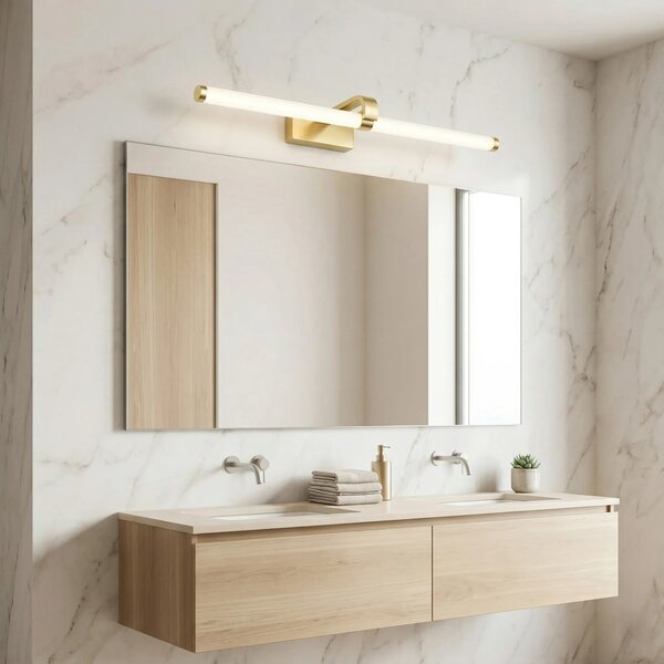 Επιτοίχο φωτιστικό μπάνιου LED APP1884-1W 60cm GOLD